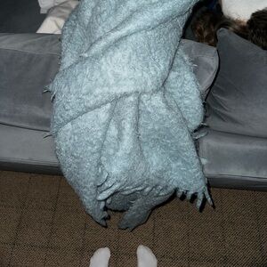 Cozy Blue Textured Blanket